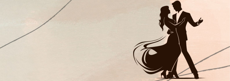 Silhouette tanzendes Paar